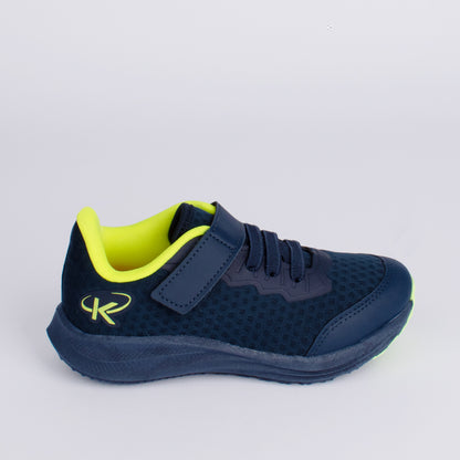 Tênis Infantil Kidy Energy Calce Fácil Marinho Neon - Esportivo Confortável