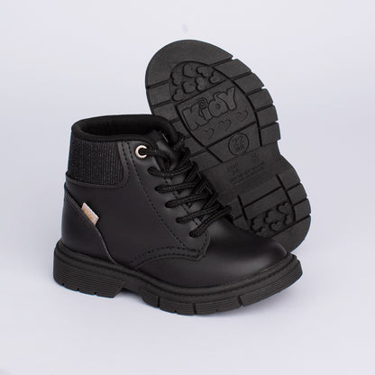 BOTA MENINA INFANTIL KIDY FASHION BABY PRETO