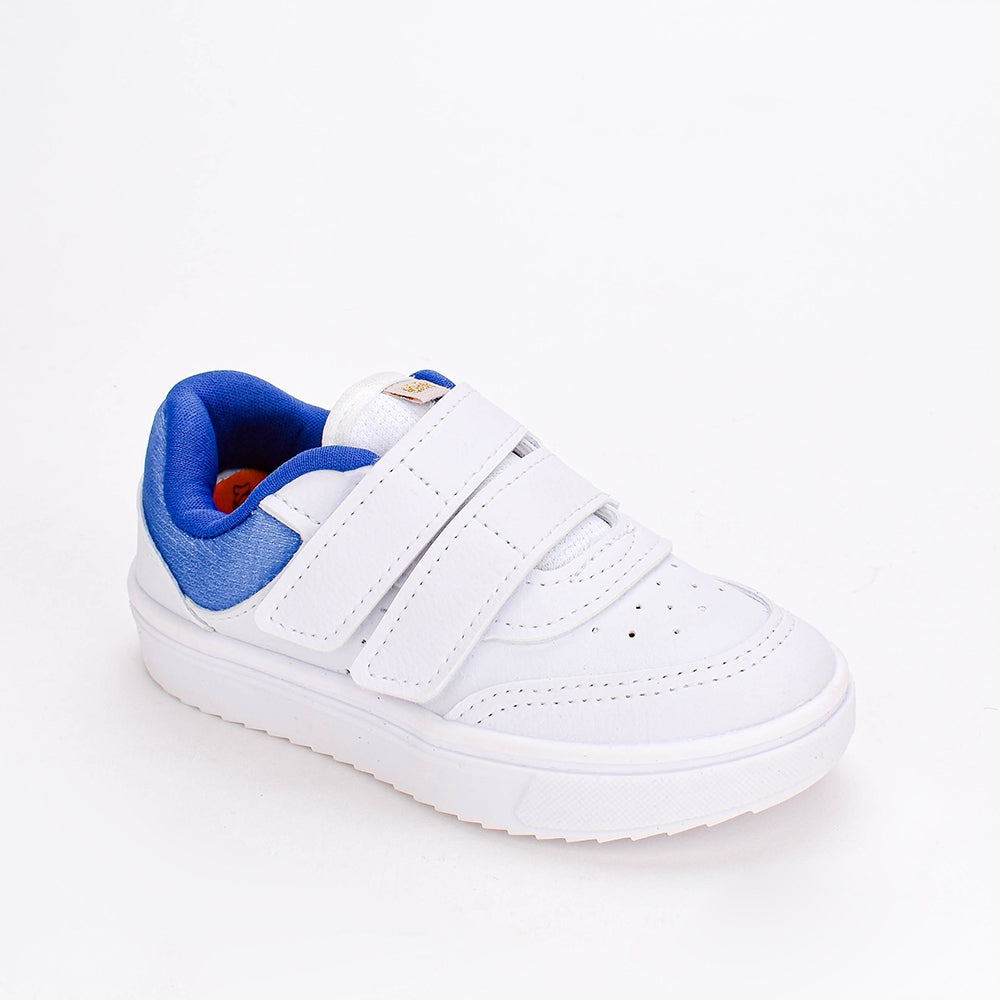 Tênis Menino Infantil Kidy Happy Branco e Royal