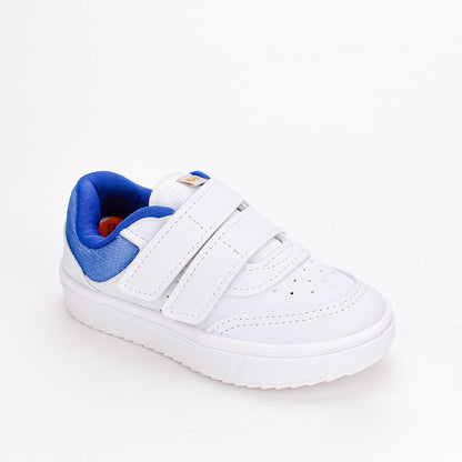 Tênis Menino Infantil Kidy Happy Branco e Royal