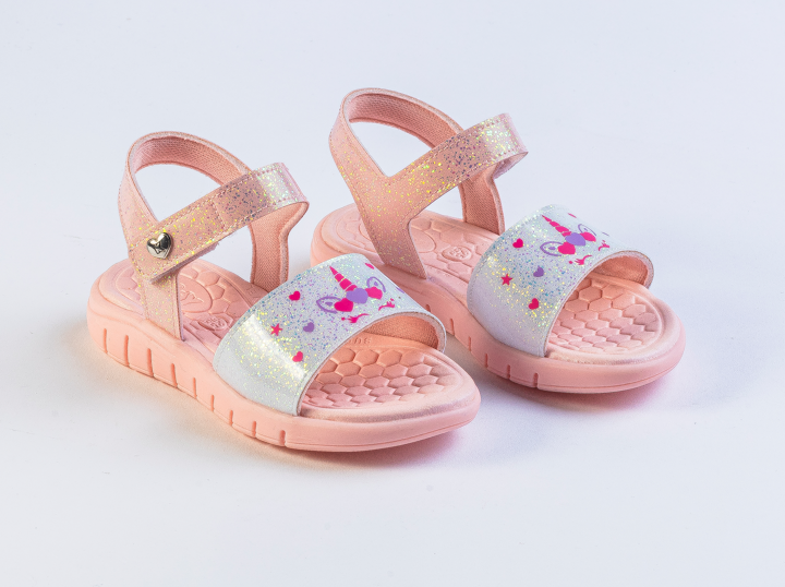 SANDÁLIA KIDY TOYS ROSA/BRANCO Kidy