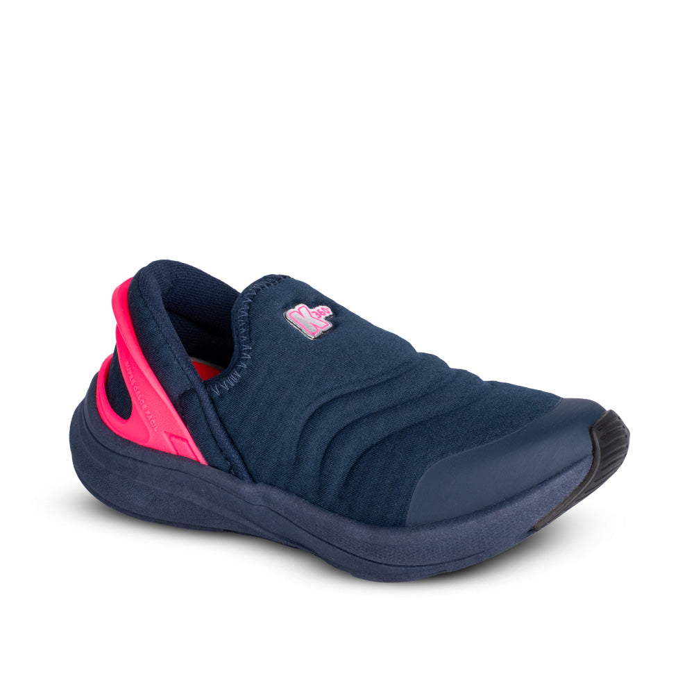 Tênis Infantil Feminino Kidy K360 Energy 2 Marinho e Pink Neon