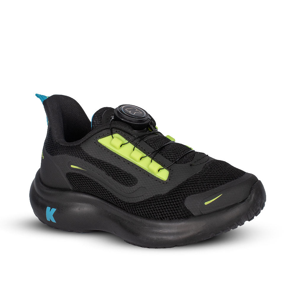 Tênis Infantil Menino Kidy Nuvem Preto Azul Conforto e Estilo