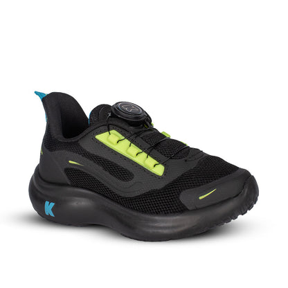 Tênis Infantil Menino Kidy Nuvem Preto Azul Conforto e Estilo