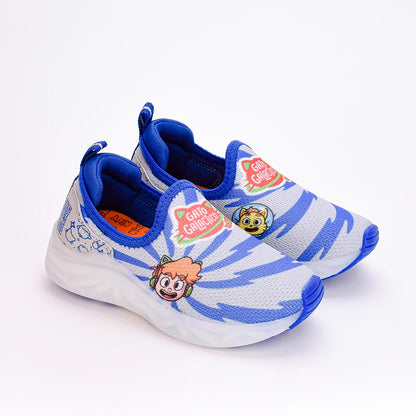 Tênis Infantil Led Kidy Light Fun Gato Galáctico Azul