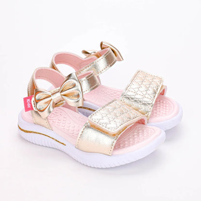 SANDALIA INFANTIL MENINA KIDY FLY BABY LAÇO OURO