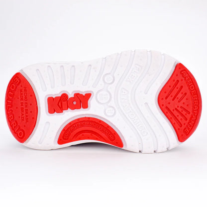 Tênis Infantil Menino Kidy Casual Equilíbrio Branco Azul