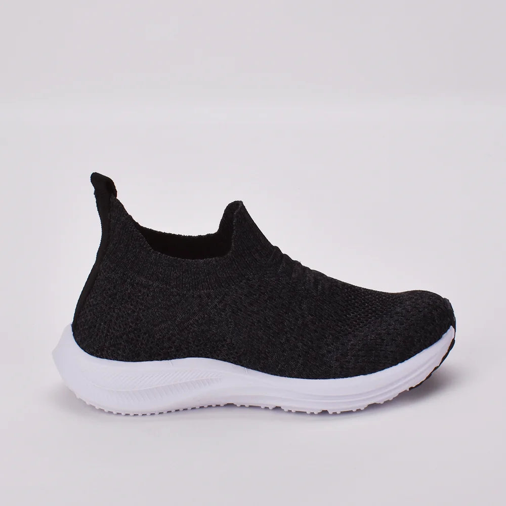 Tênis infantil Kidy Energy Respitec Calce Fácil Preto Mescla