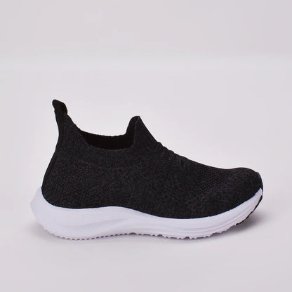 Tênis infantil Kidy Energy Respitec Calce Fácil Preto Mescla