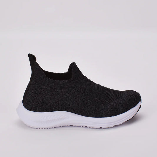 Tênis infantil Kidy Energy Respitec Calce Fácil Preto Mescla