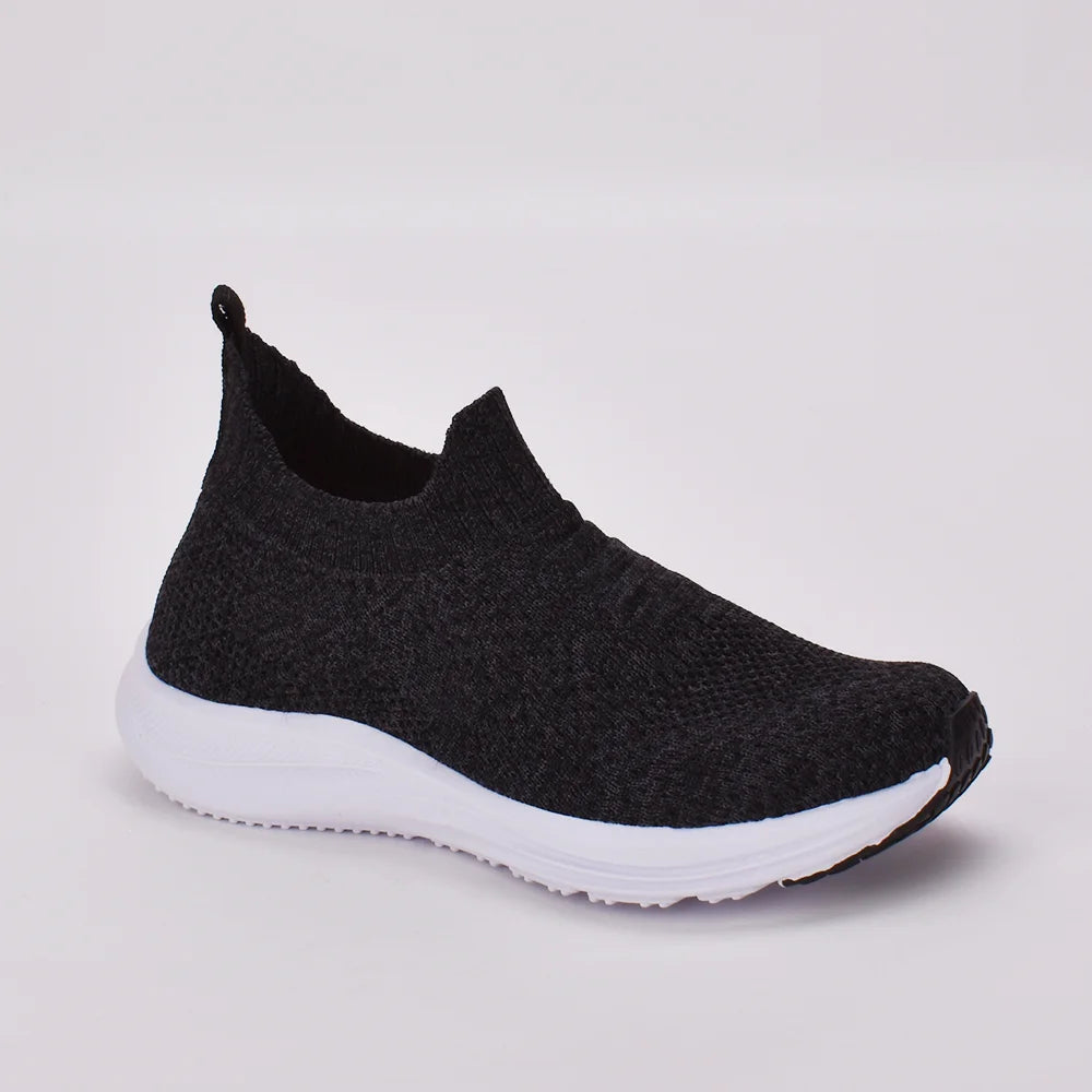 Tênis infantil Kidy Energy Respitec Calce Fácil Preto Mescla