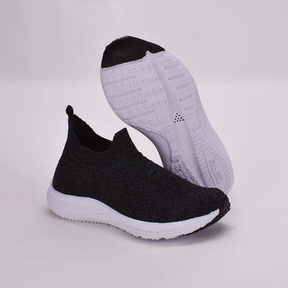 Tênis infantil Kidy Energy Respitec Calce Fácil Preto Mescla