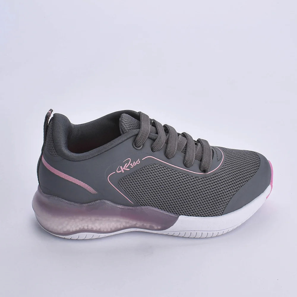 Tênis Menina Infantil K360 Alpha Air Grafite e Rosa - Kidy