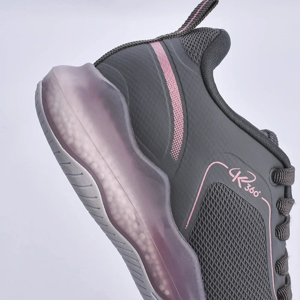 Tênis Menina Infantil K360 Alpha Air Grafite e Rosa - Kidy
