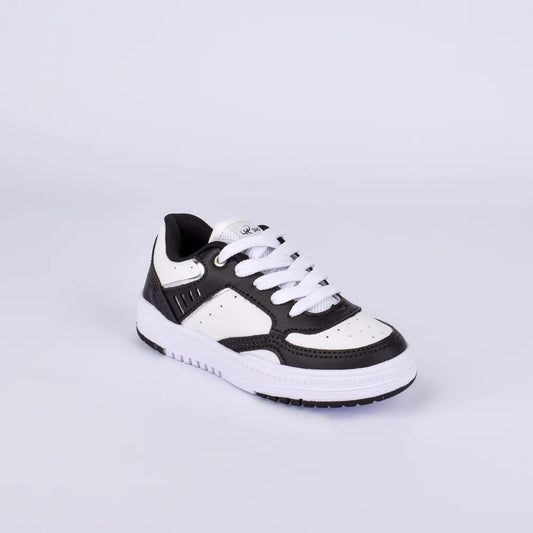 Tênis Infantil Kidy K360 Estilo Streetwear Branco e Preto - Confortável e Moderno
