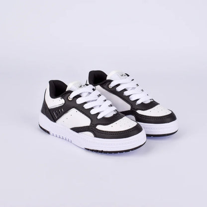 Tênis Infantil Kidy K360 Estilo Streetwear Branco e Preto - Confortável e Moderno