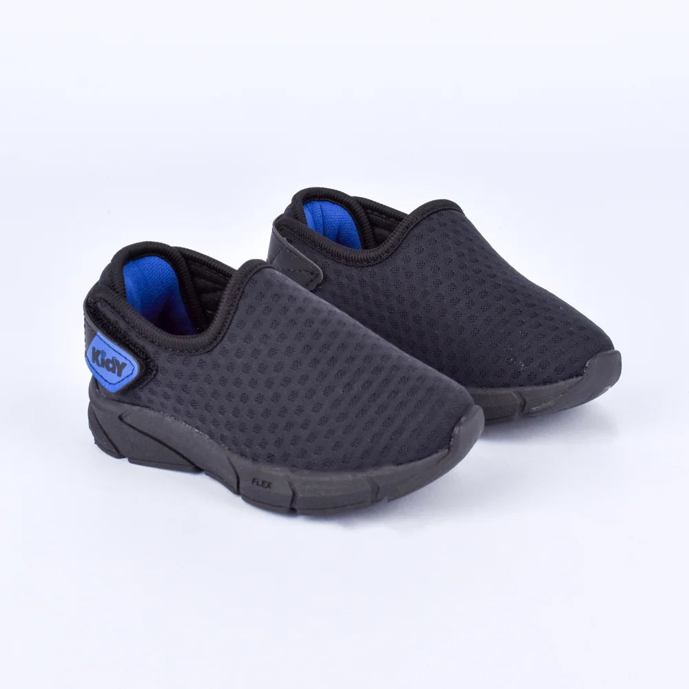 Tênis Infantil Kidy Energy Bebê Calce Fácil Preto e Azul Royal