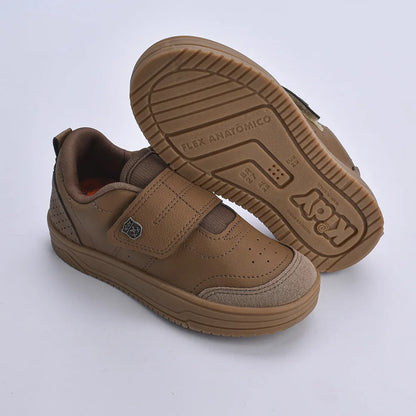 Tênis Menino Infantil Kidy Happy Caramelo