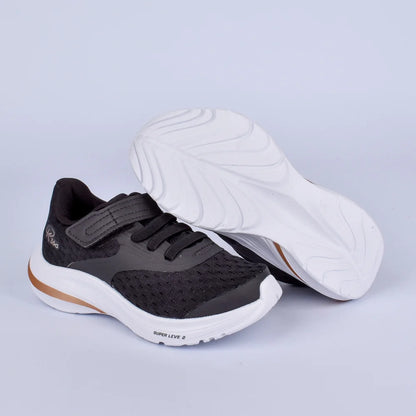 Tênis Infantil K-360 Super Leve 2 Esportivo Preto e Dourado