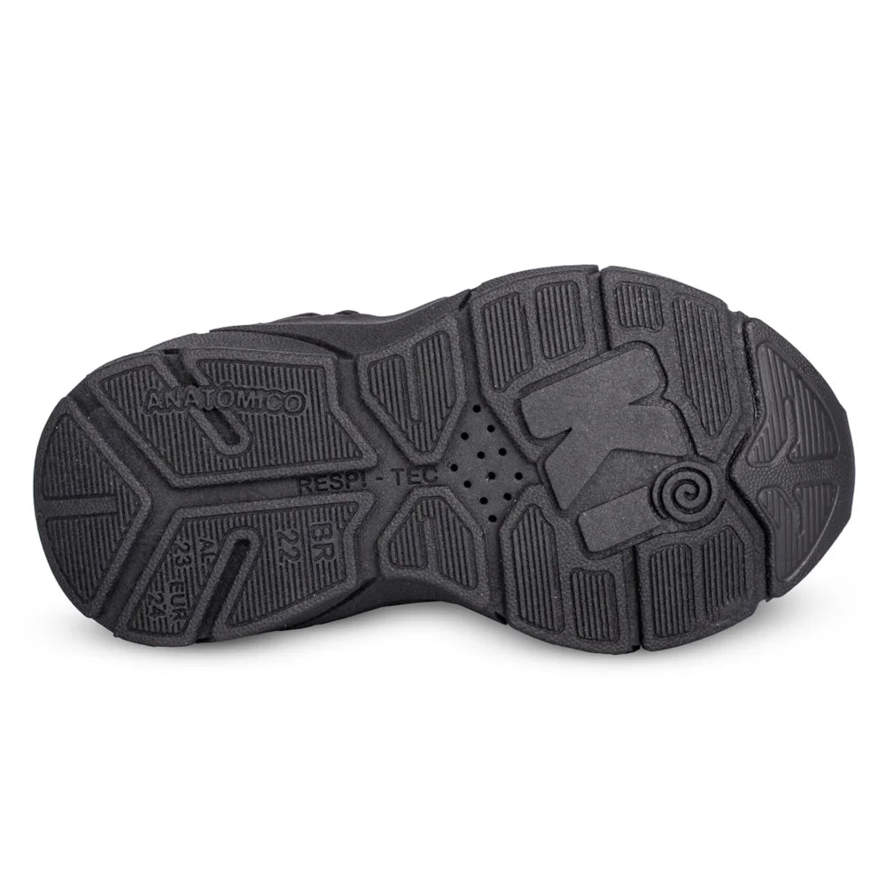 Tênis Infantil Menino Super Calce Fácil Kidy Preto