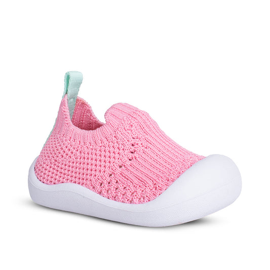 Tênis Meia Infantil Menina Kidy Rosa Calce Fácil Primeiros Passos