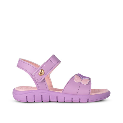 Sandália Infantil Menina Kidy Toys Lilás Delicada + Livro
