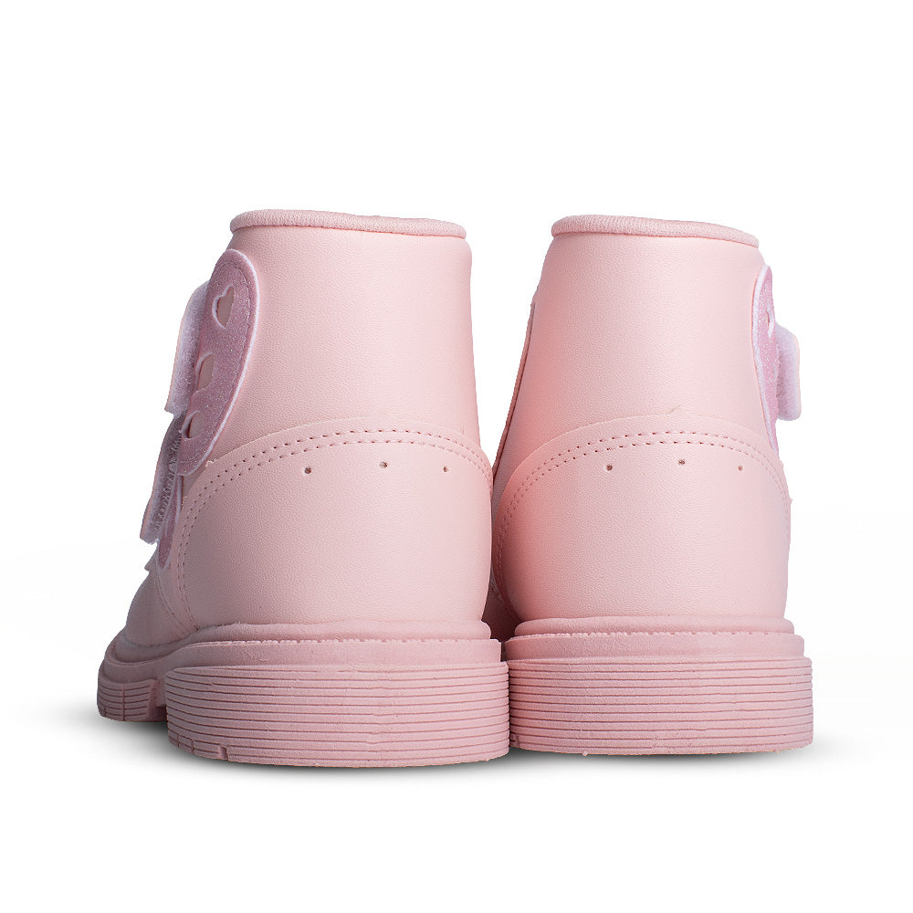 Bota Infantil Menina Kidy Fashion Baby Nude Tiras Aderentes e Palmilha EVA