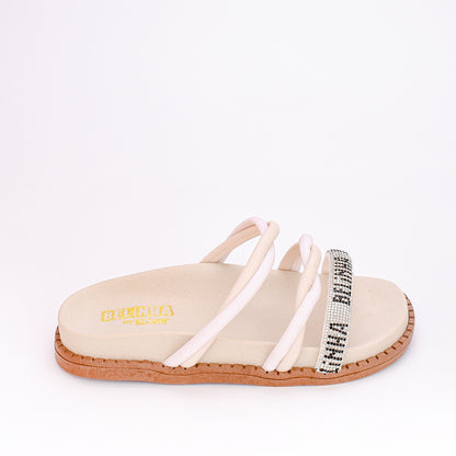 Sandália Menina Papete Birken Infantil Fashion Belinha Marfim