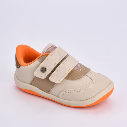 Tênis Kidy Colors Equilíbrio Areia Taupe Laranja