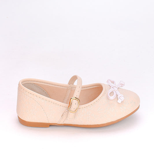 Sapatilha Bailarina Infantil Kidy Soft Laço Florida Marfim