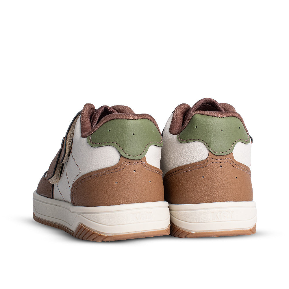 Tênis Infantil Menino Kidy Happy Cano Alto Natural/Caramelo