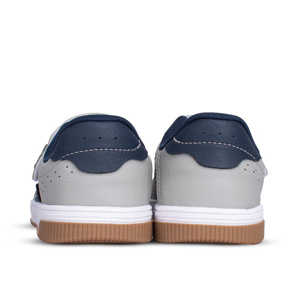 Tênis Infantil Menino Kidy K-360 Casual Conforto Gelo/Cinza/Marinho Macio