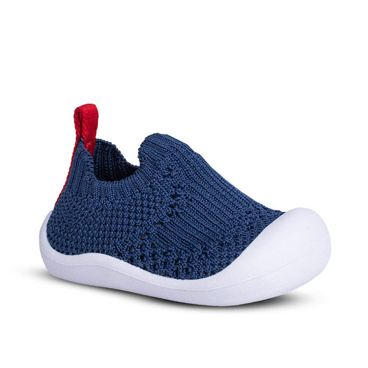 Tênis Meia Infantil Menino Kidy Marinho Calce Fácil Primeiros Passos