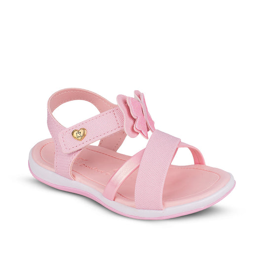 Sandália Infantil Menina Kidy Rosa com Borboleta Delicada