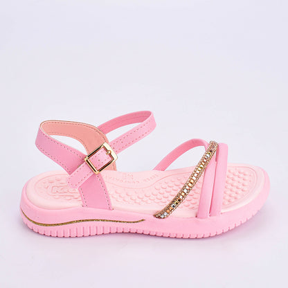 Sandália Infantil Menina Kidy Fly Rosa Confortável e Antiderrapante