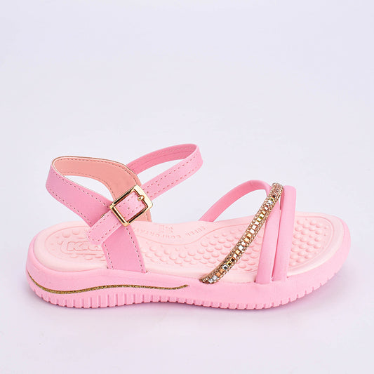 Sandália Infantil Menina Kidy Fly Rosa Confortável e Antiderrapante