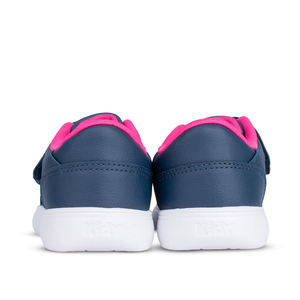 Tênis Infantil Menina Kidy Soft Marinho/Pink Casual Fecho Duplo e Conforto