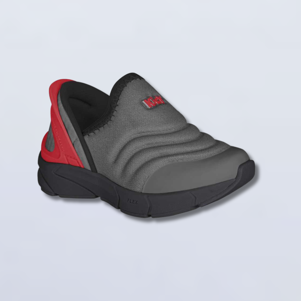 Tênis Kidy Energy Baby Respitec Grafite e Vermelho