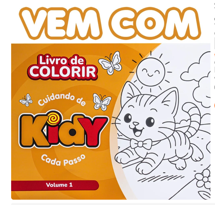 Kit Tênis Infantil Hype Branco Bob Goods + Livro de Colorir Conforto e Diversão