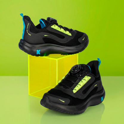 Tênis Infantil Menino Kidy Nuvem Preto Azul Conforto e Estilo