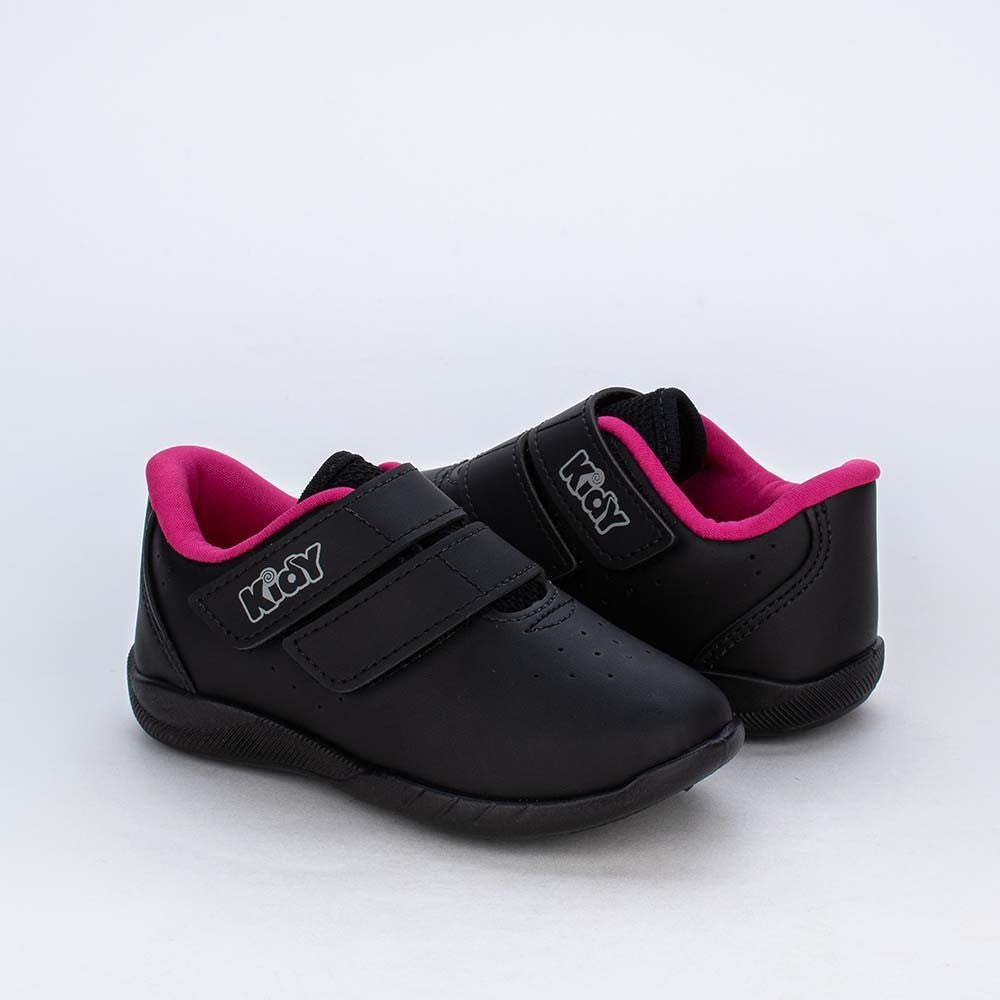TENIS INFANTIL MENINA KIDY USEFULL MIAMI PRETO/PINK
