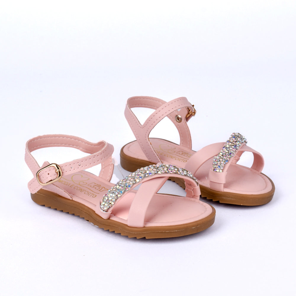 Sandália Menina Infantil Kidy Amar Confortável Nude