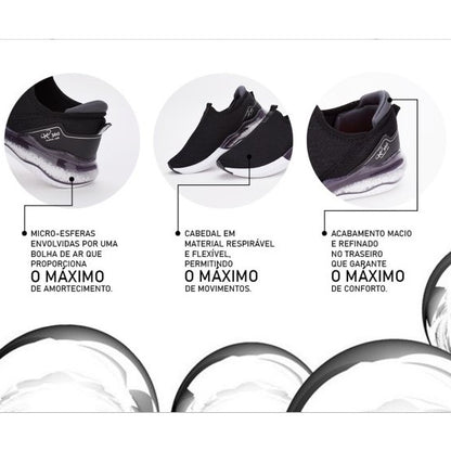 Tênis Menino Infantil K360 Alpha Air Preto e Prata - Kidy