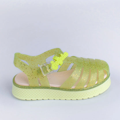 SANDÁLIA KIDY GLOSS AMARELO/GLITER