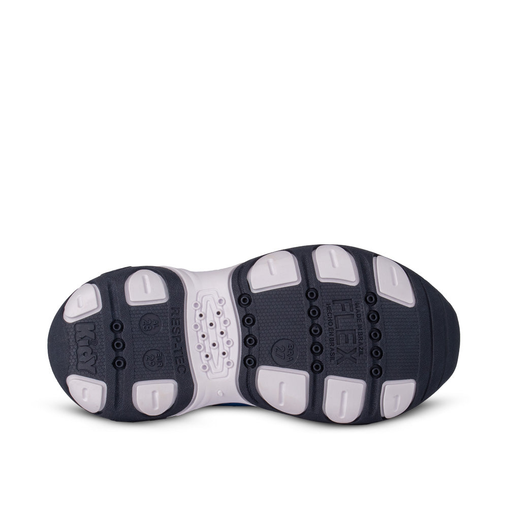 Tênis Infantil Menino Kidy Play Respitec Azul e Laranja