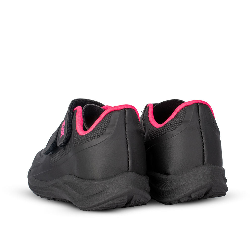 Tênis Menina Infantil Kidy Super Conforto Respitec Preto Pink Neon