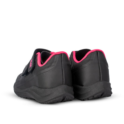 Tênis Menina Infantil Kidy Super Conforto Respitec Preto Pink Neon