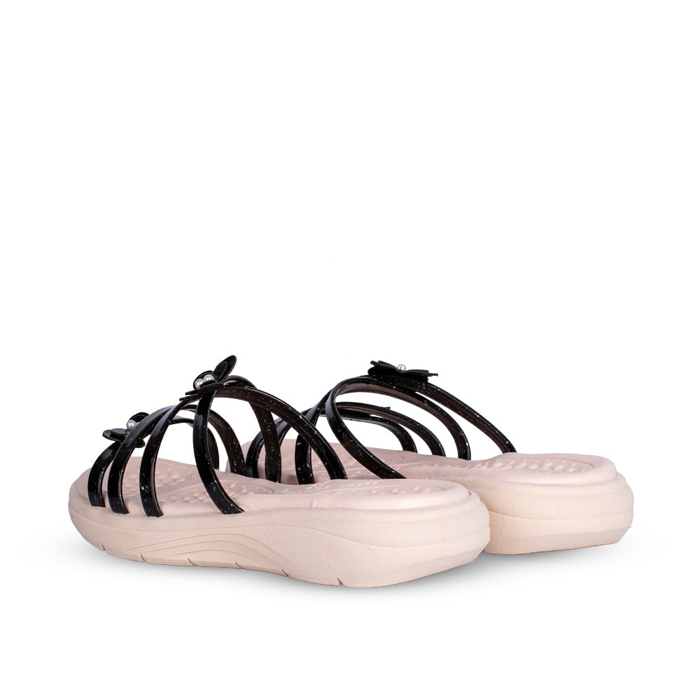 Kit Chinelo Menina Infantil Fly Preto + Livro Bob Goods