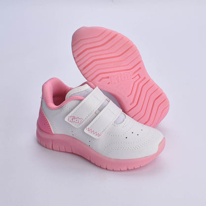 Tênis Menina Infantil Kidy Ultra Flex Branco, Rosa e Pink