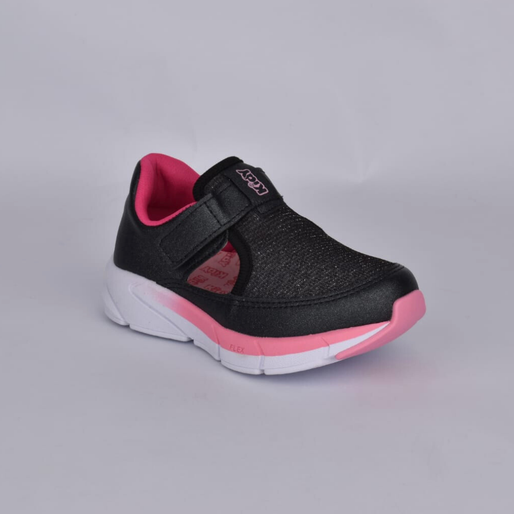 Tênis Menina Kidy Energy Baby Respitec Preto e Rosa